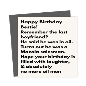 funny bestie birthday card
