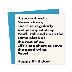 Funny Never stress birthday card
